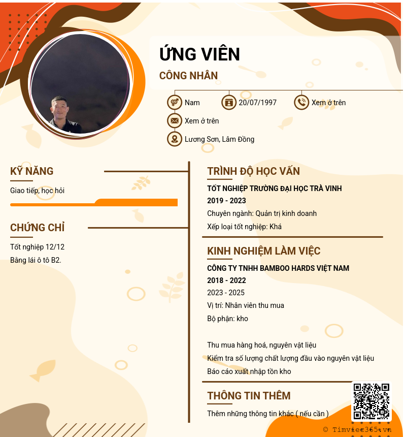 CV ứng viên