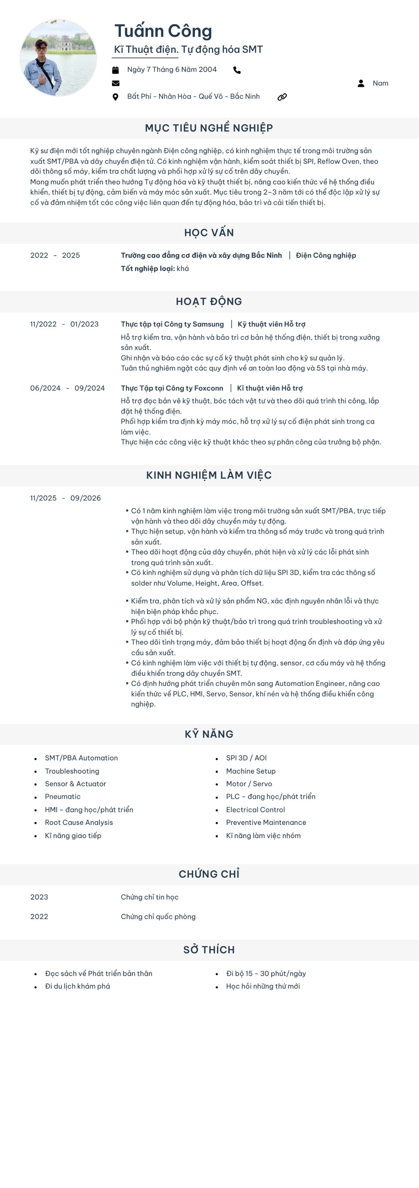 CV ứng viên