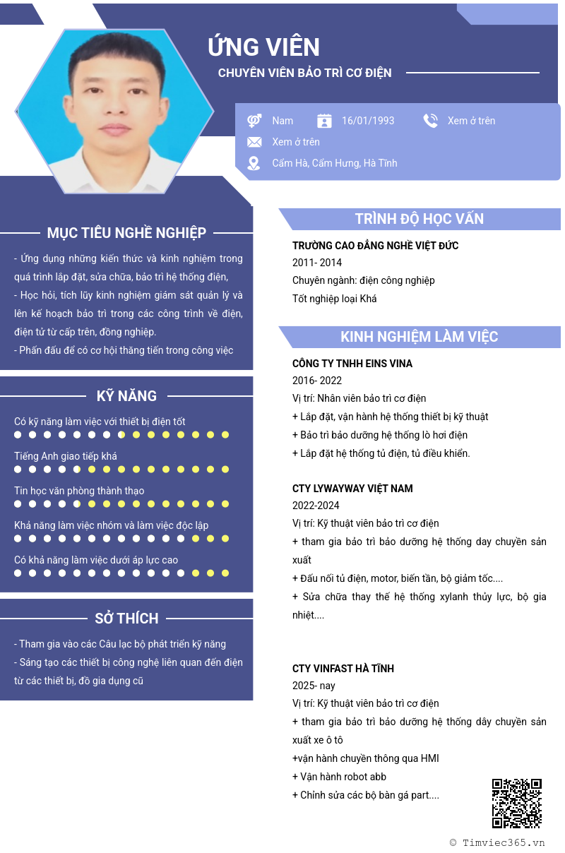 CV ứng viên