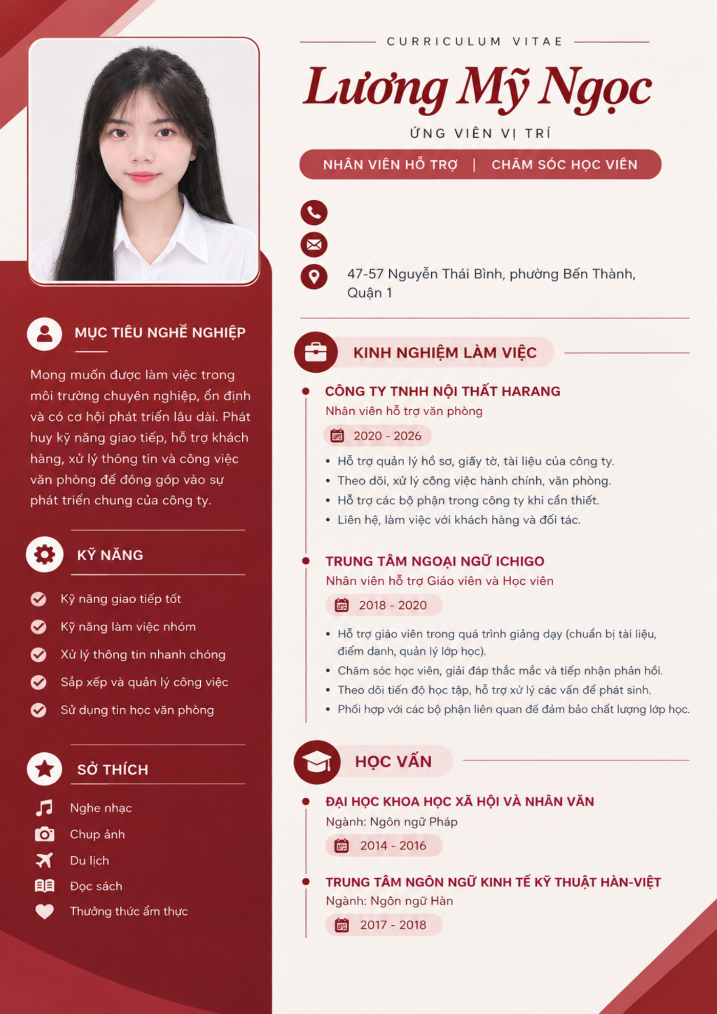 CV ứng viên