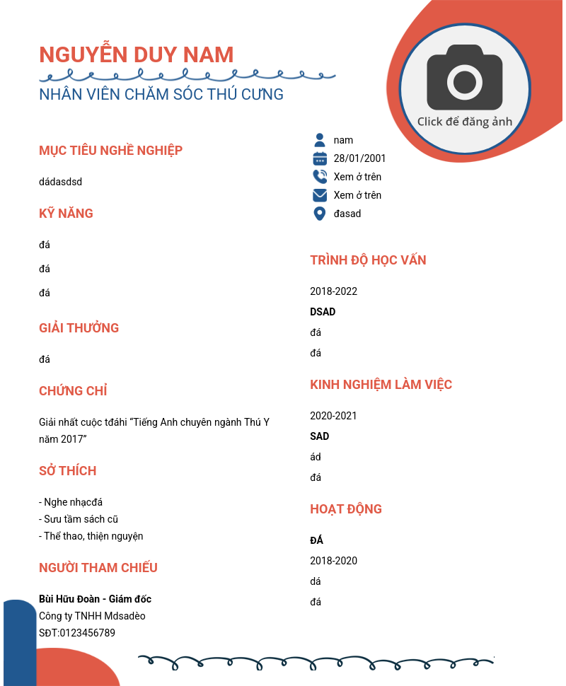 CV ứng viên