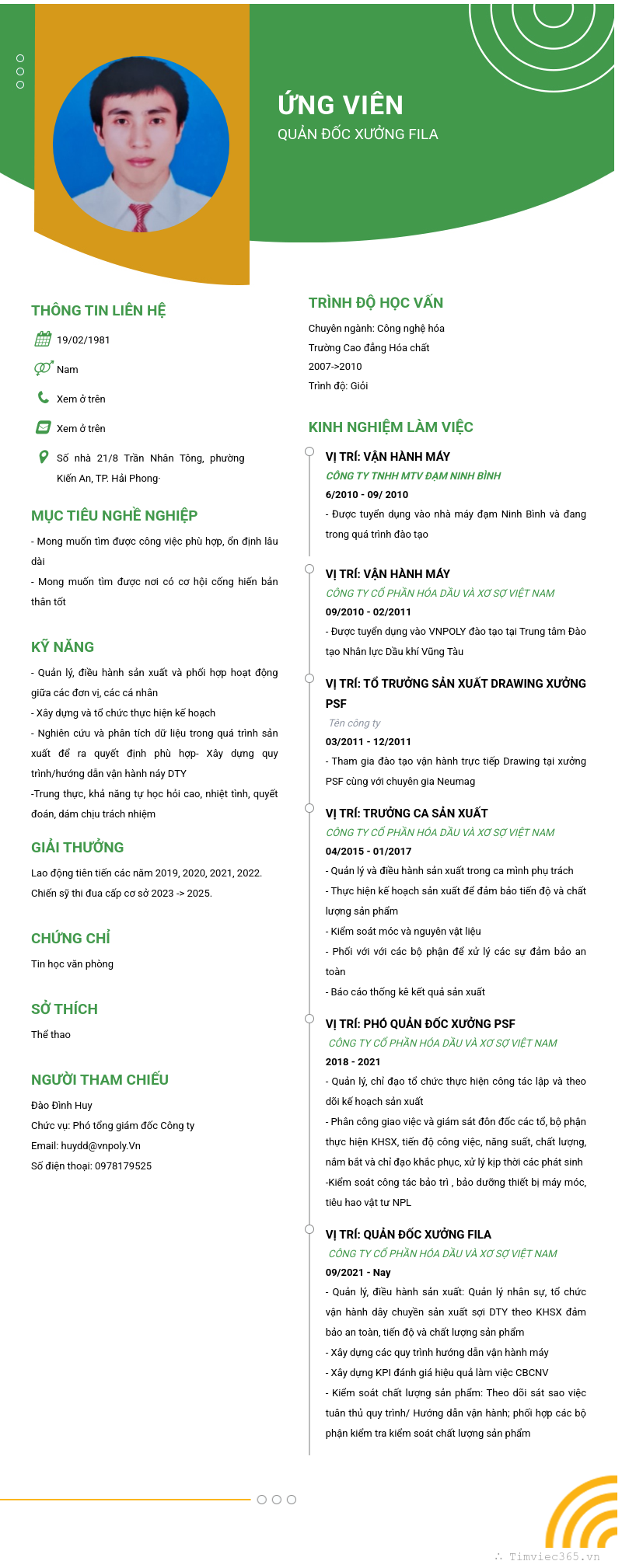 CV ứng viên