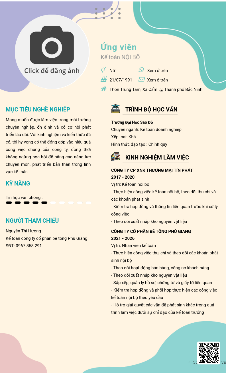 CV ứng viên