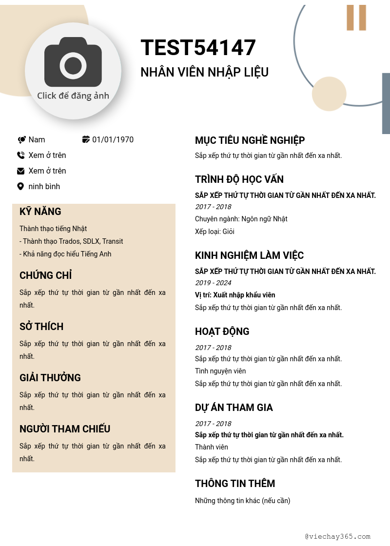 CV ứng viên