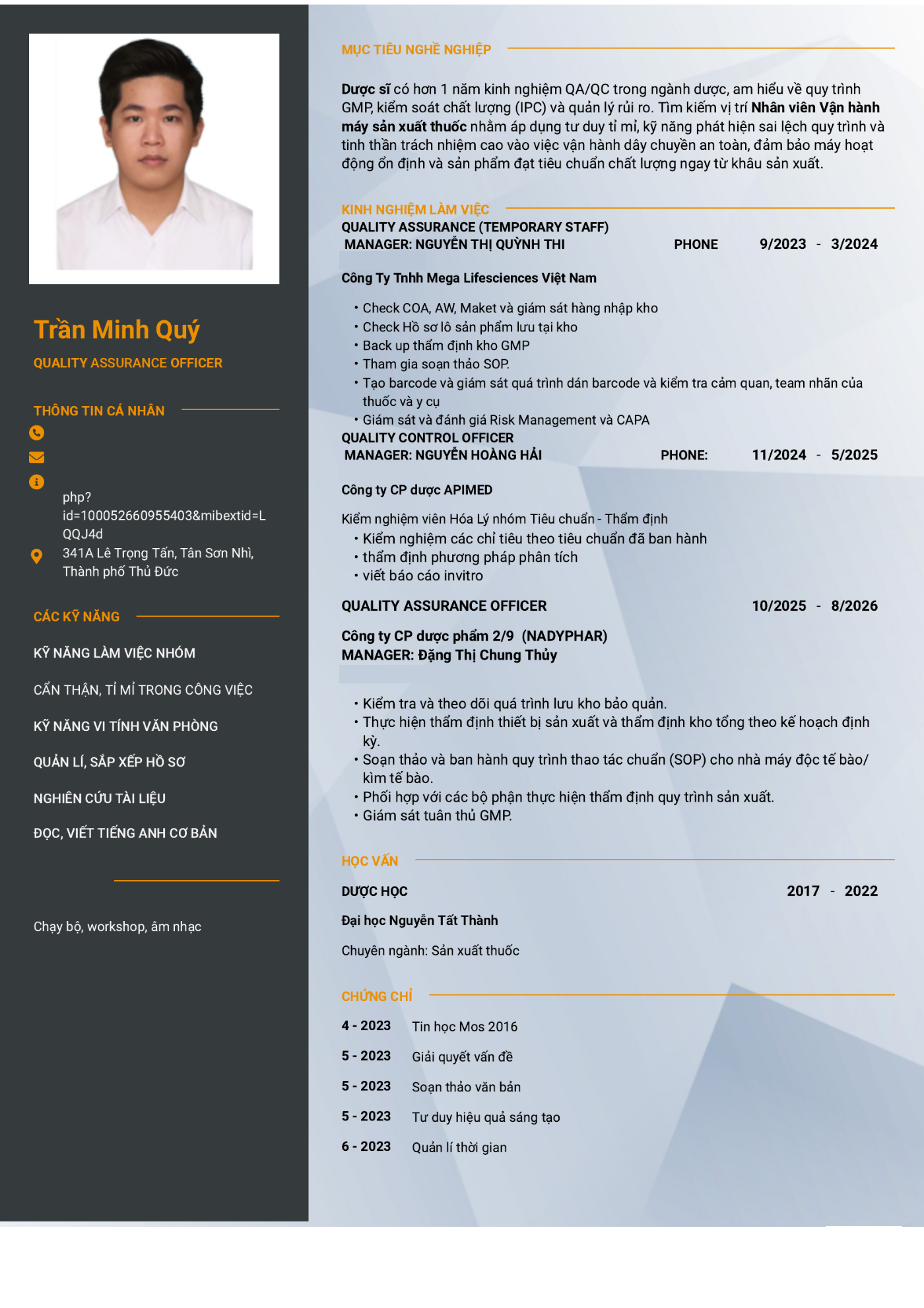CV ứng viên