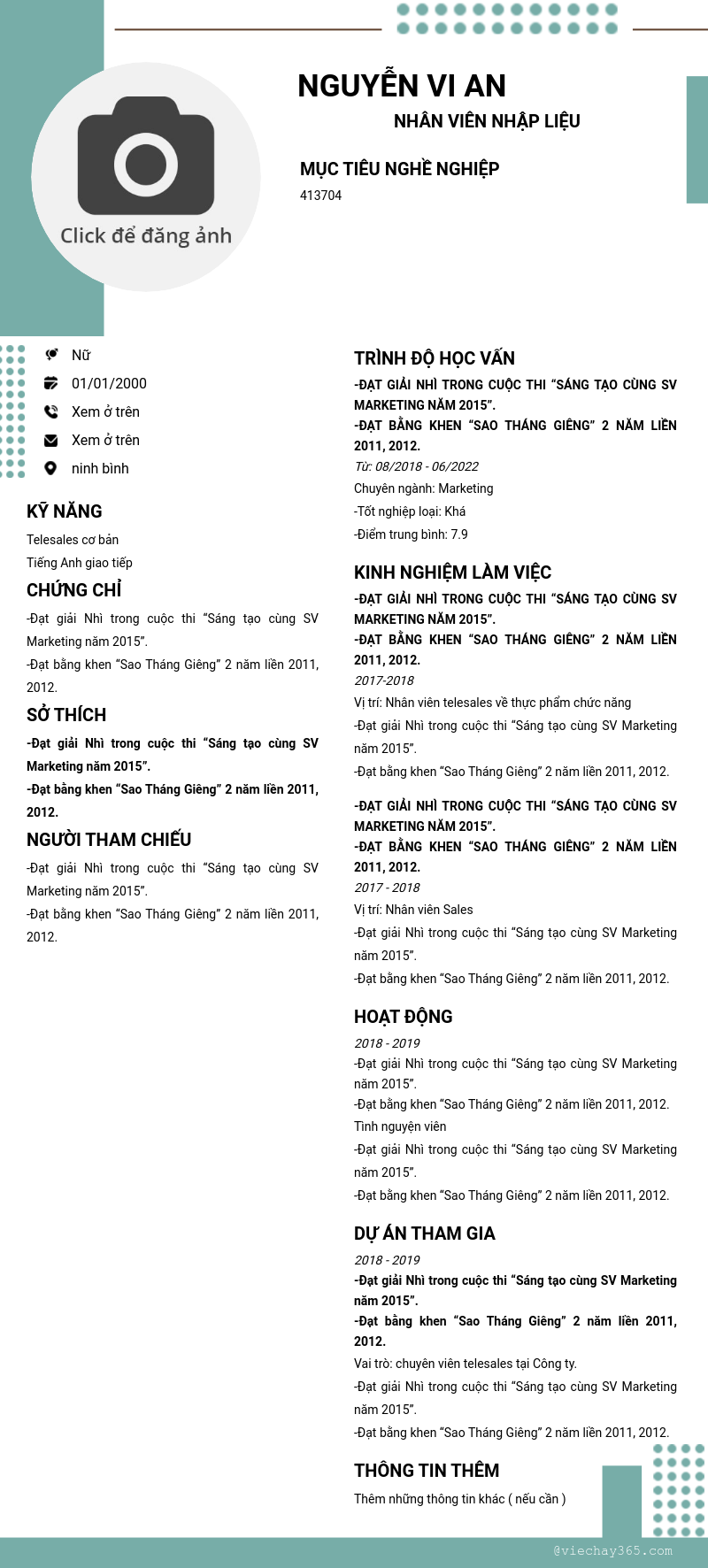 CV ứng viên