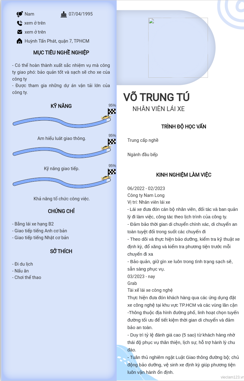 CV ứng viên