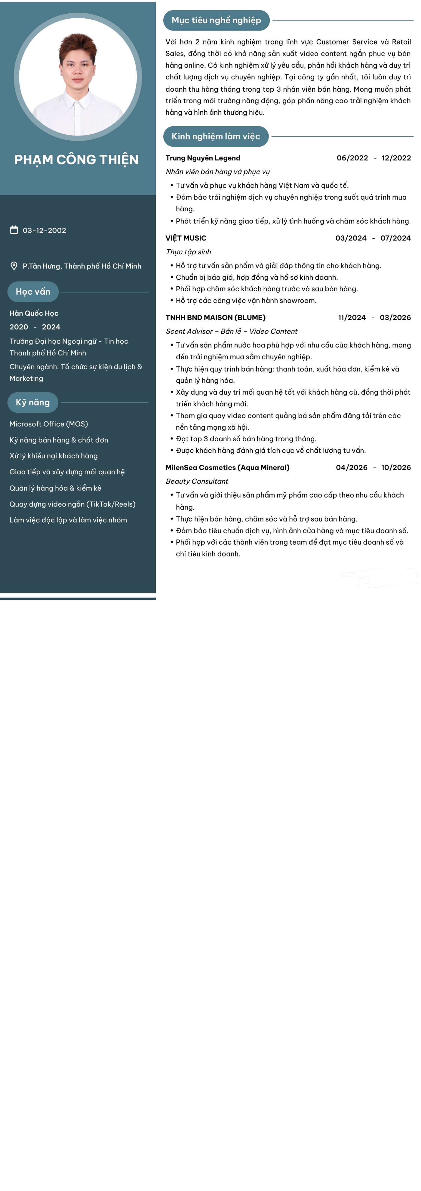 CV ứng viên