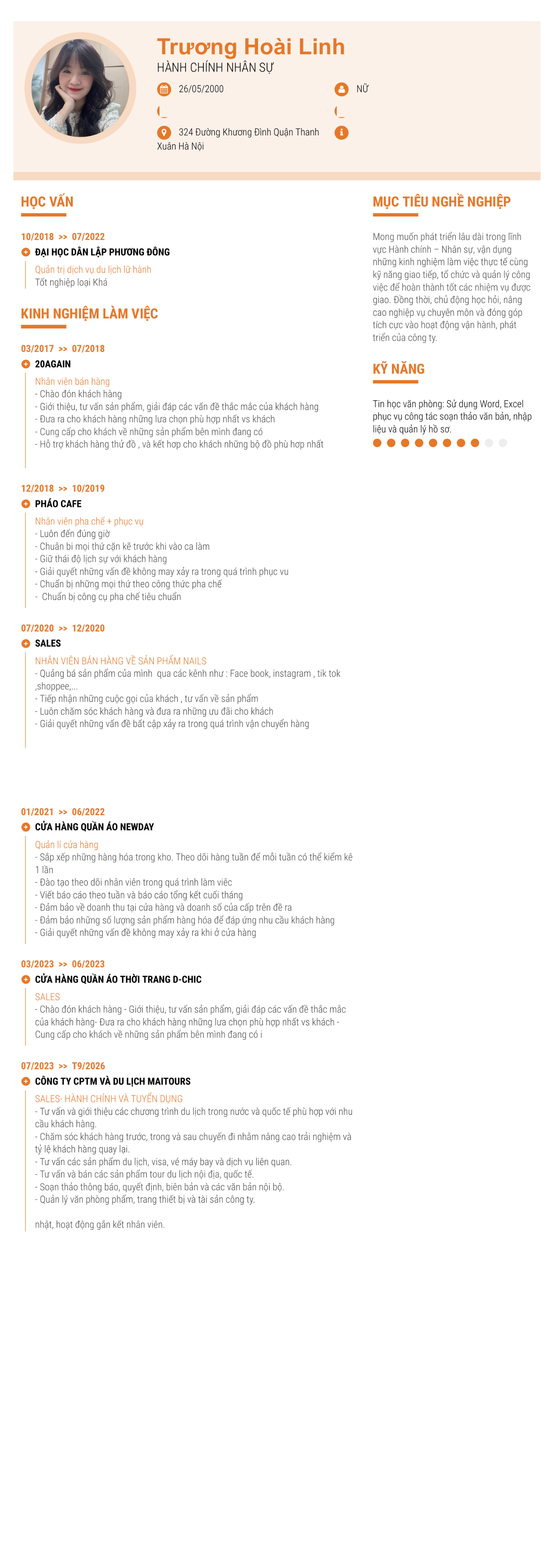 CV ứng viên