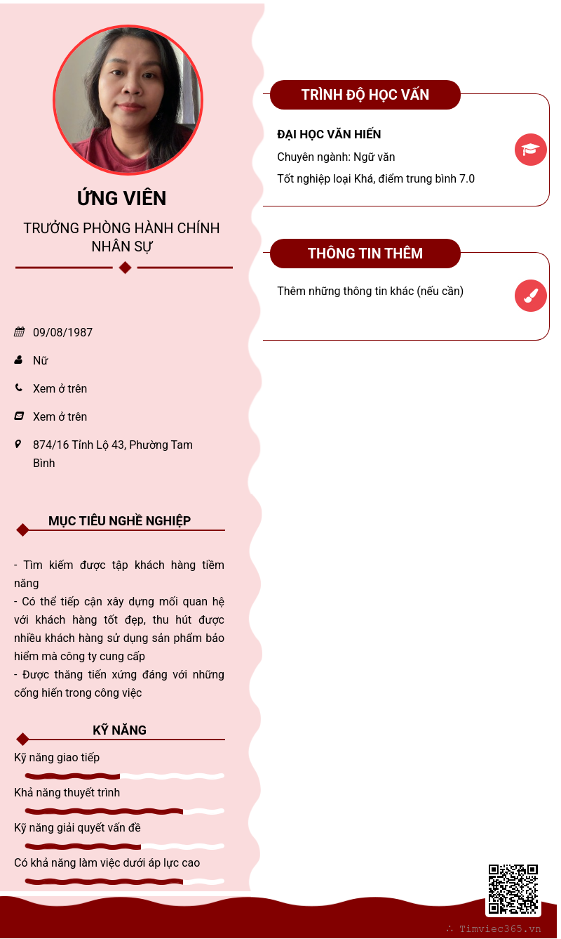 CV ứng viên