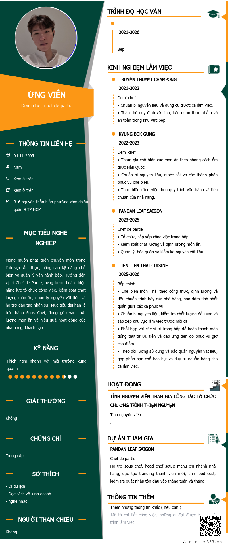 CV ứng viên