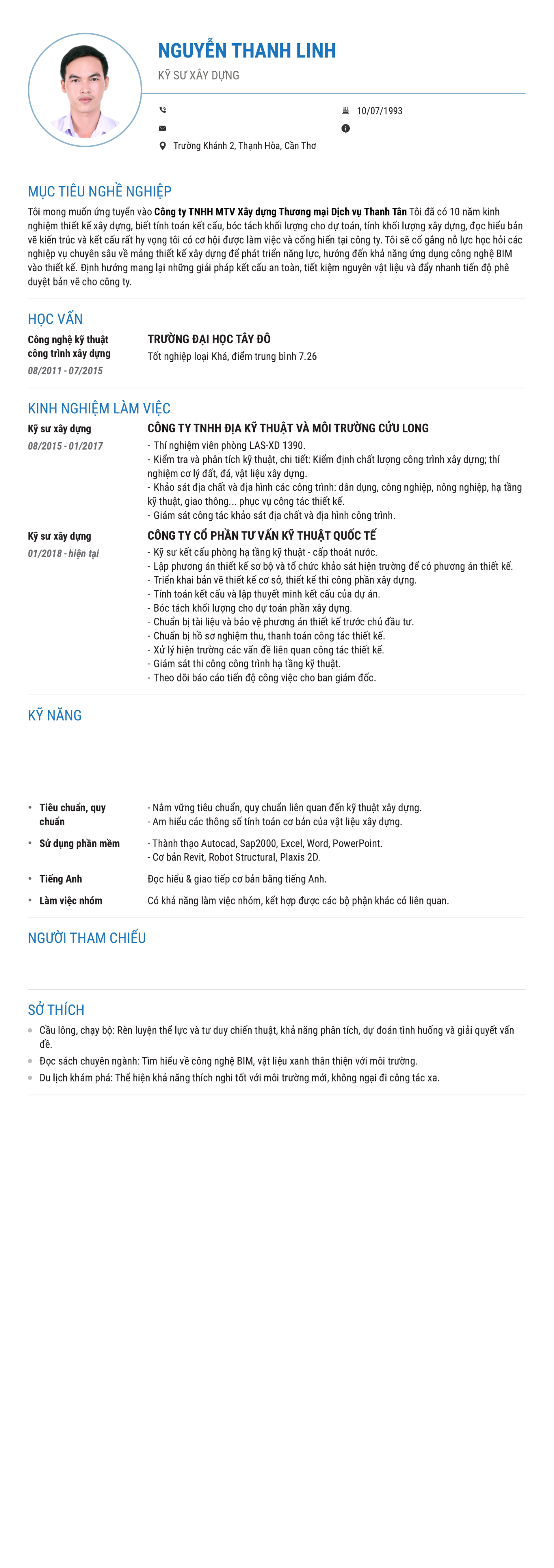 CV ứng viên