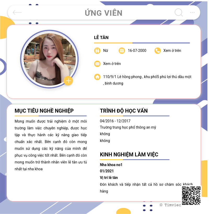 CV ứng viên