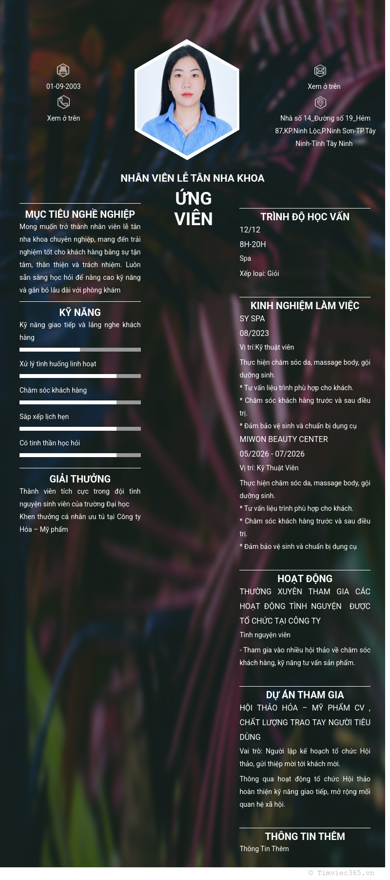 CV ứng viên