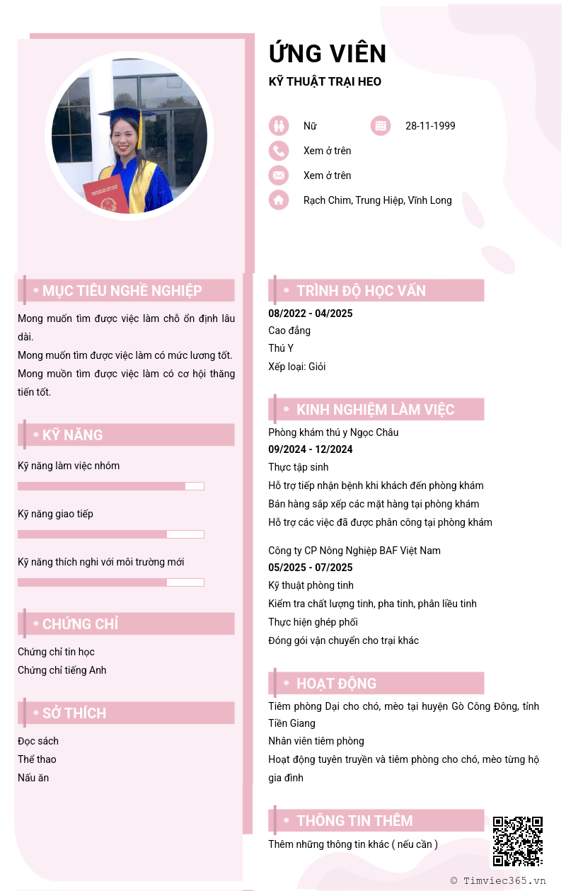 CV ứng viên