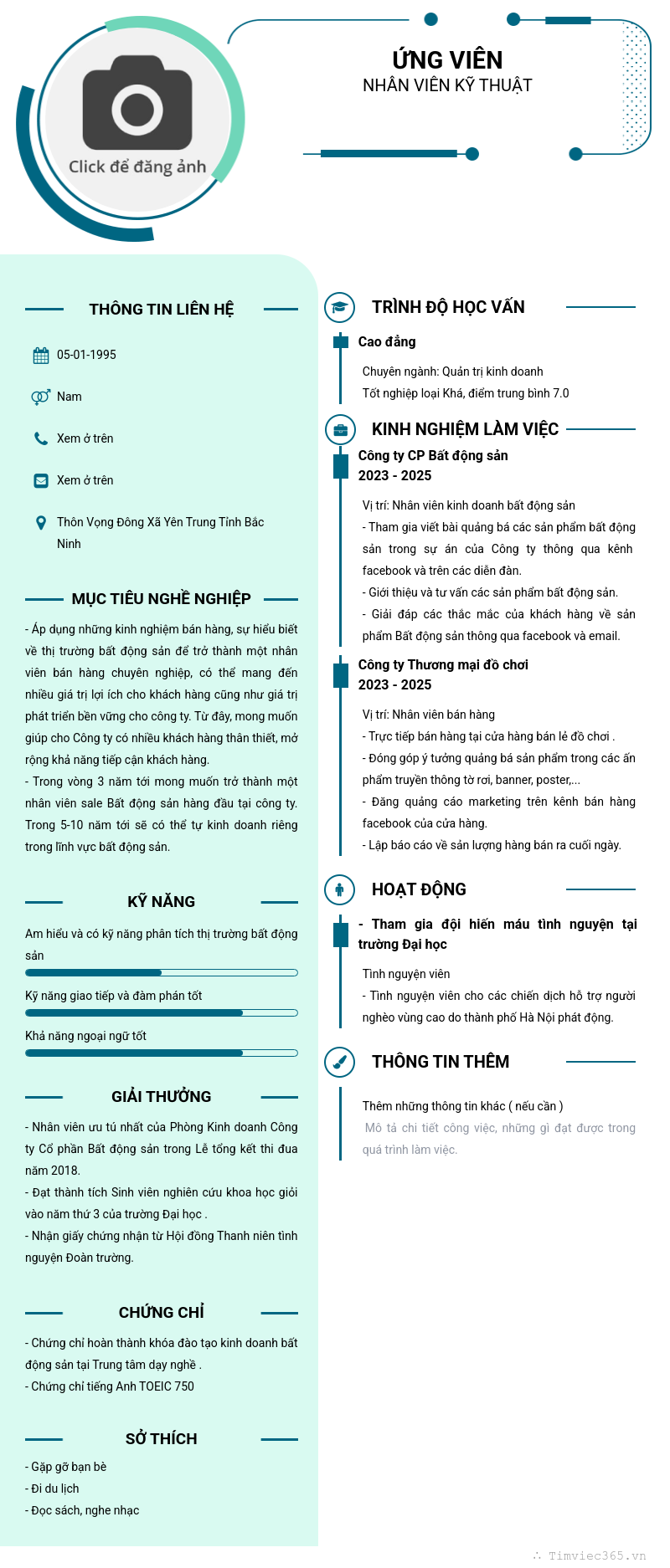 CV ứng viên
