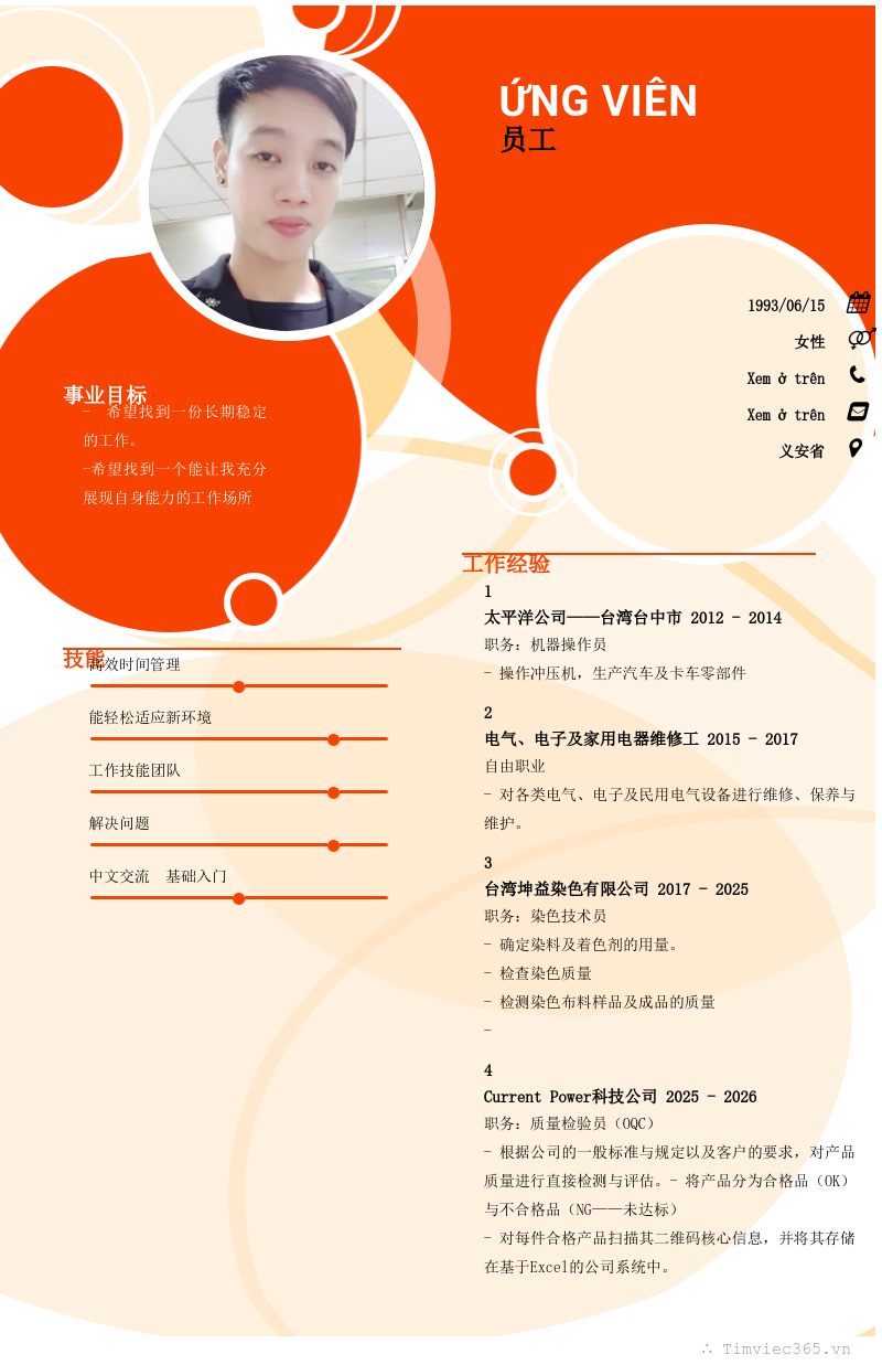 CV ứng viên