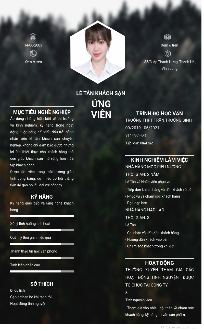 CV ứng viên