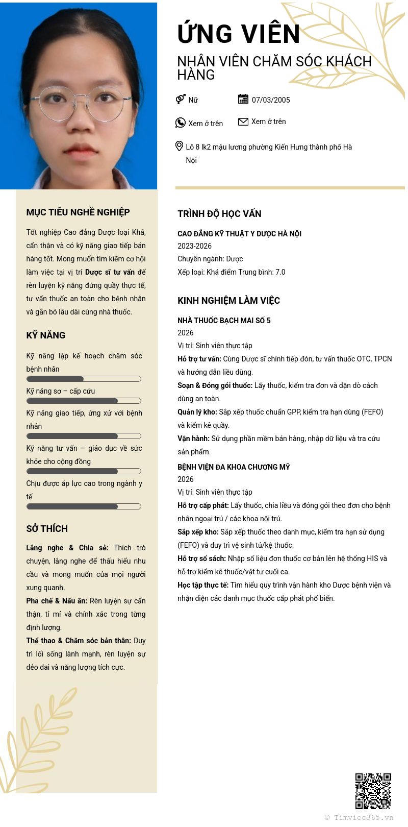 CV ứng viên