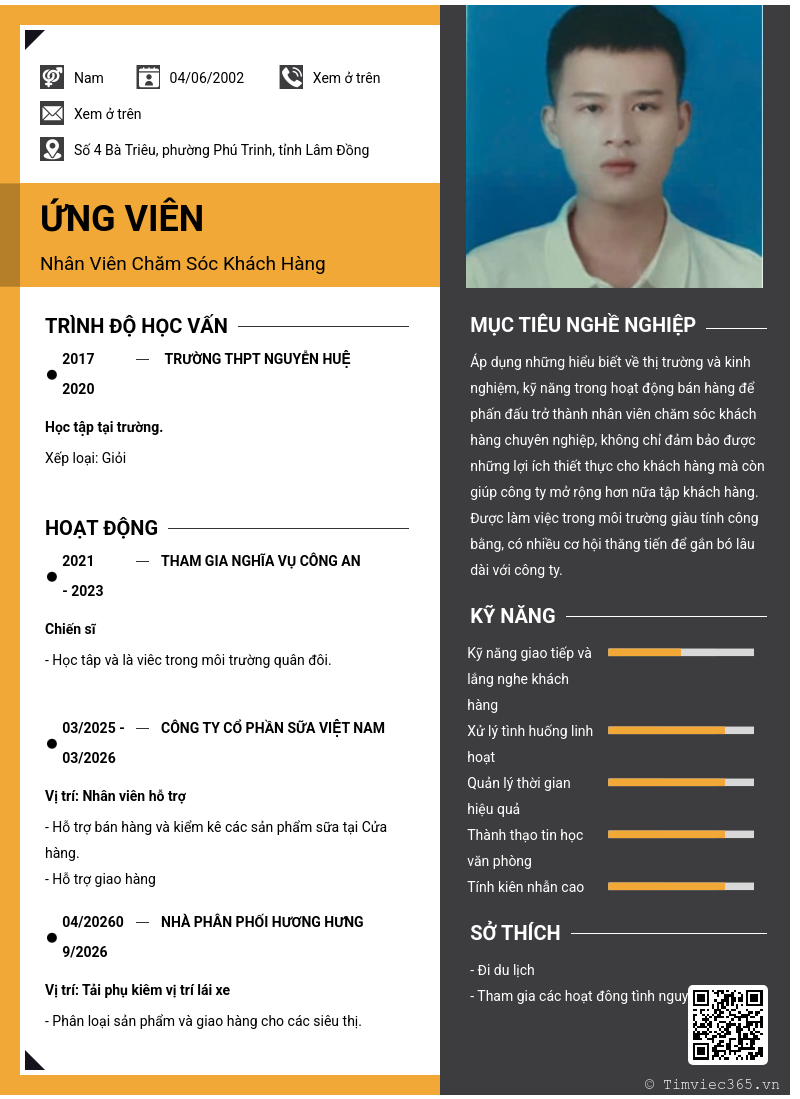 CV ứng viên
