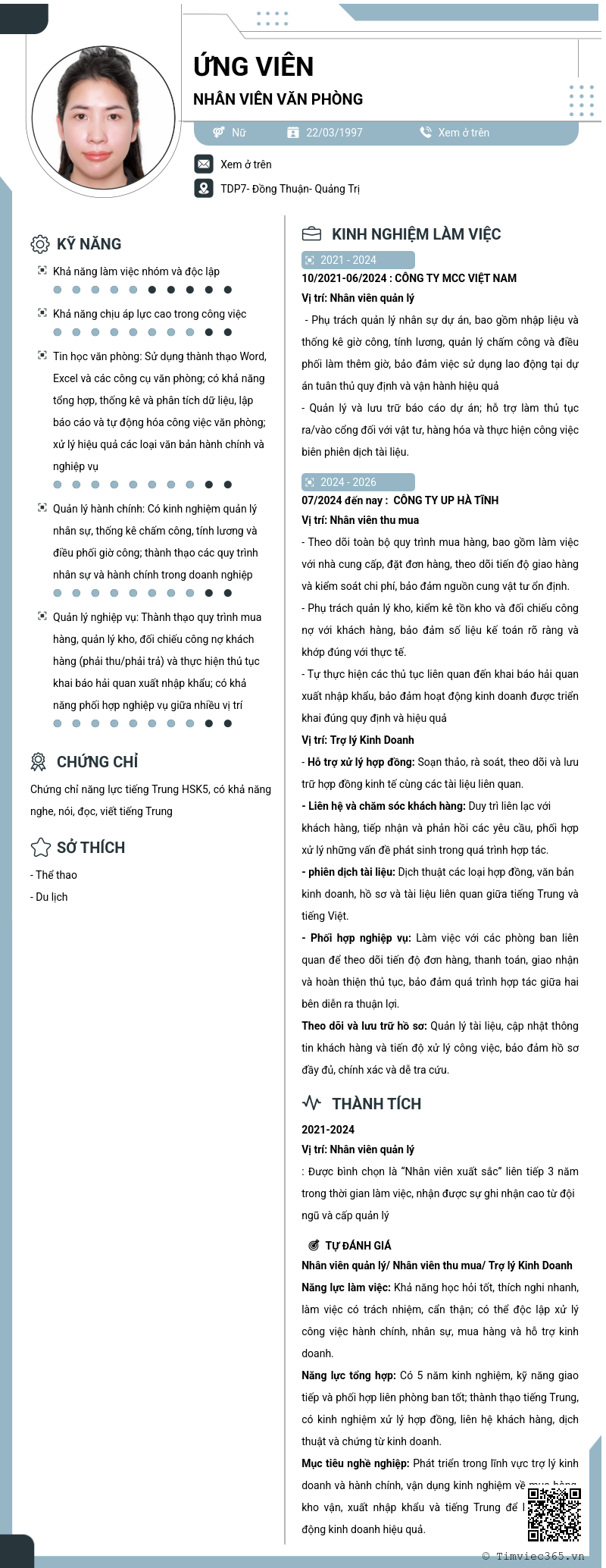 CV ứng viên