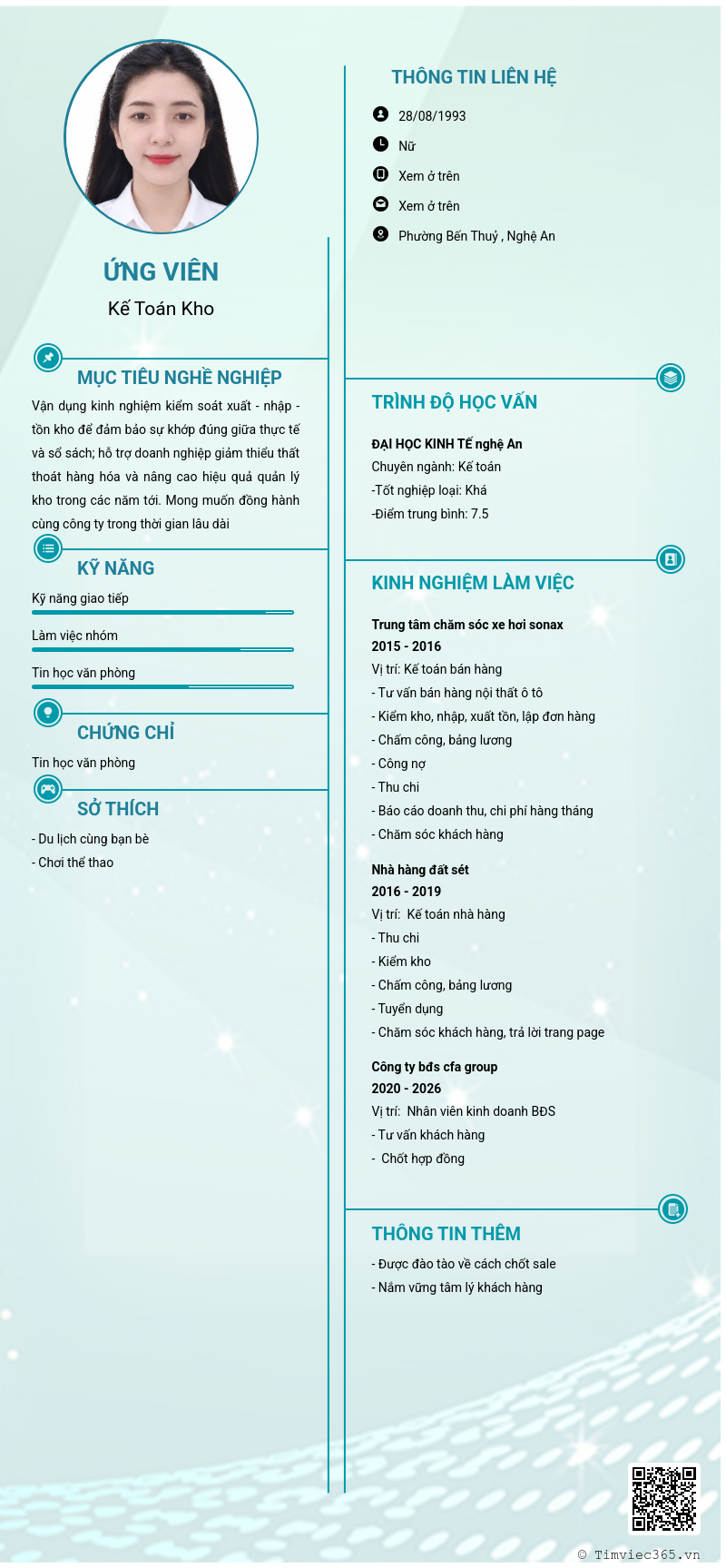 CV ứng viên