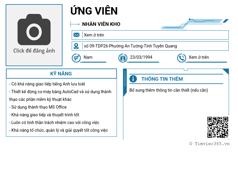 CV ứng viên