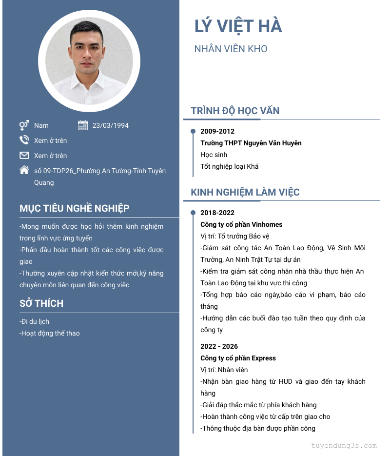 CV ứng viên