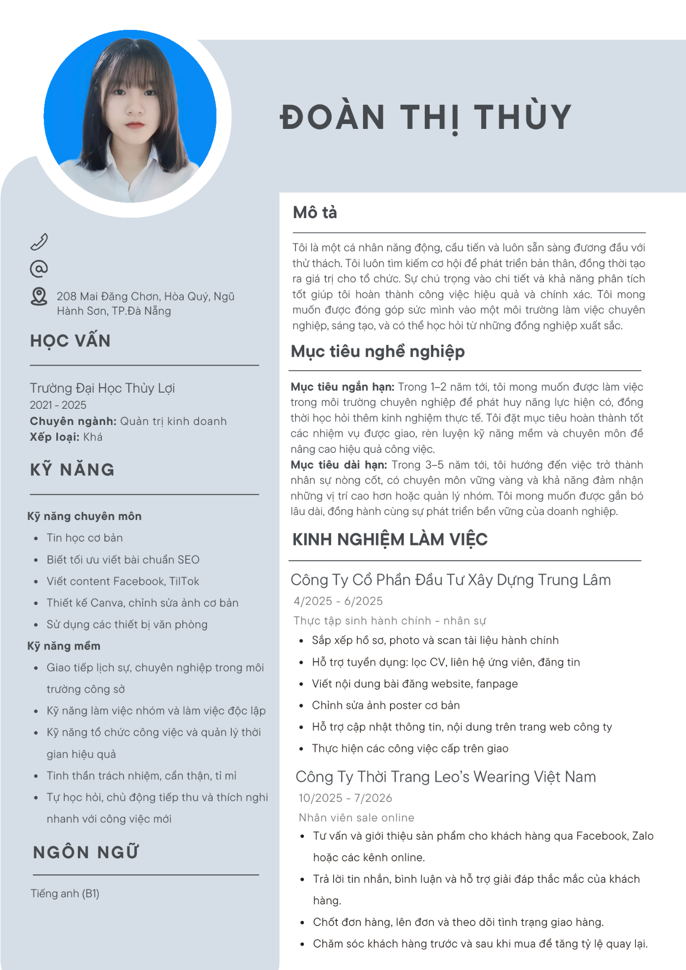 CV ứng viên