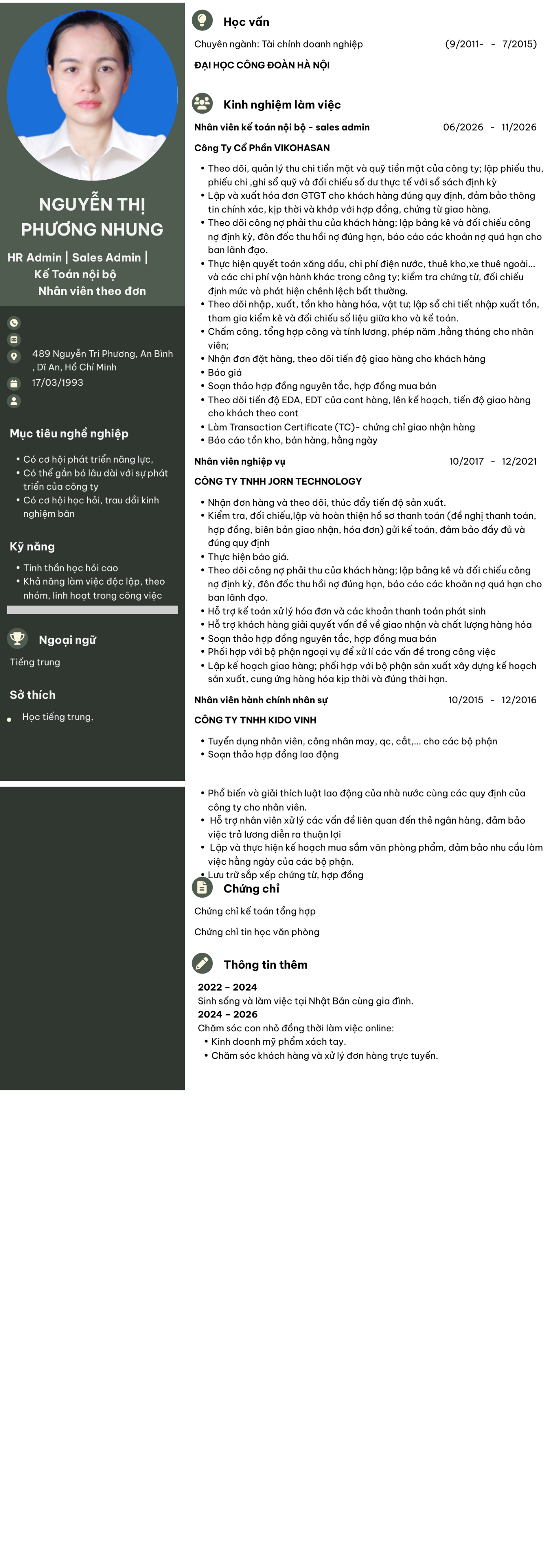 CV ứng viên