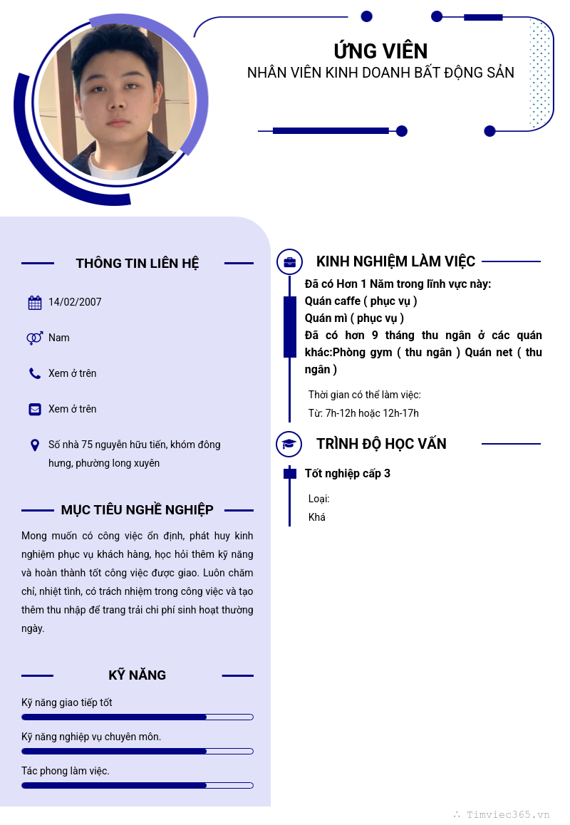 CV ứng viên