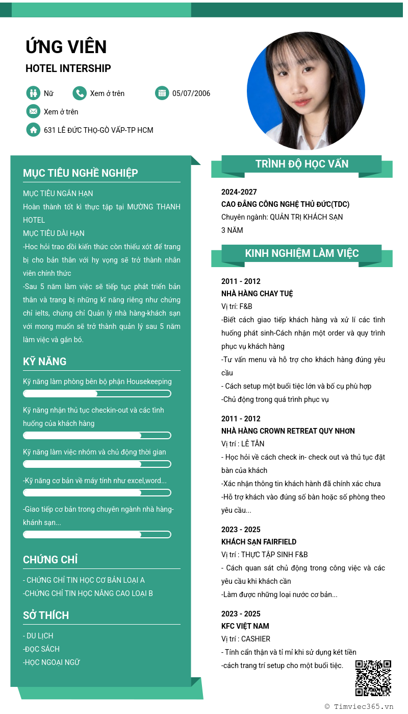 CV ứng viên