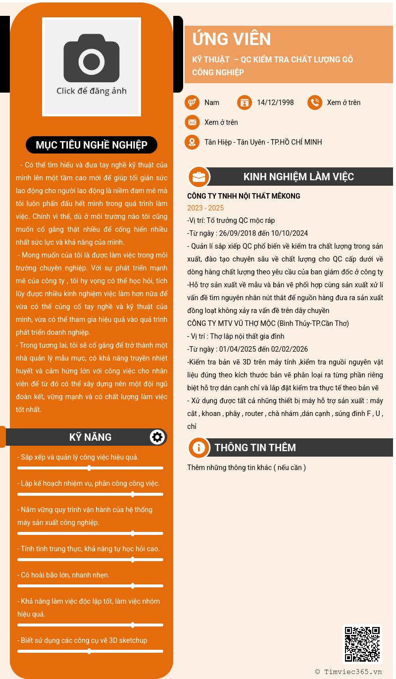CV ứng viên
