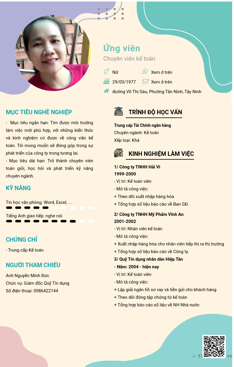 CV ứng viên