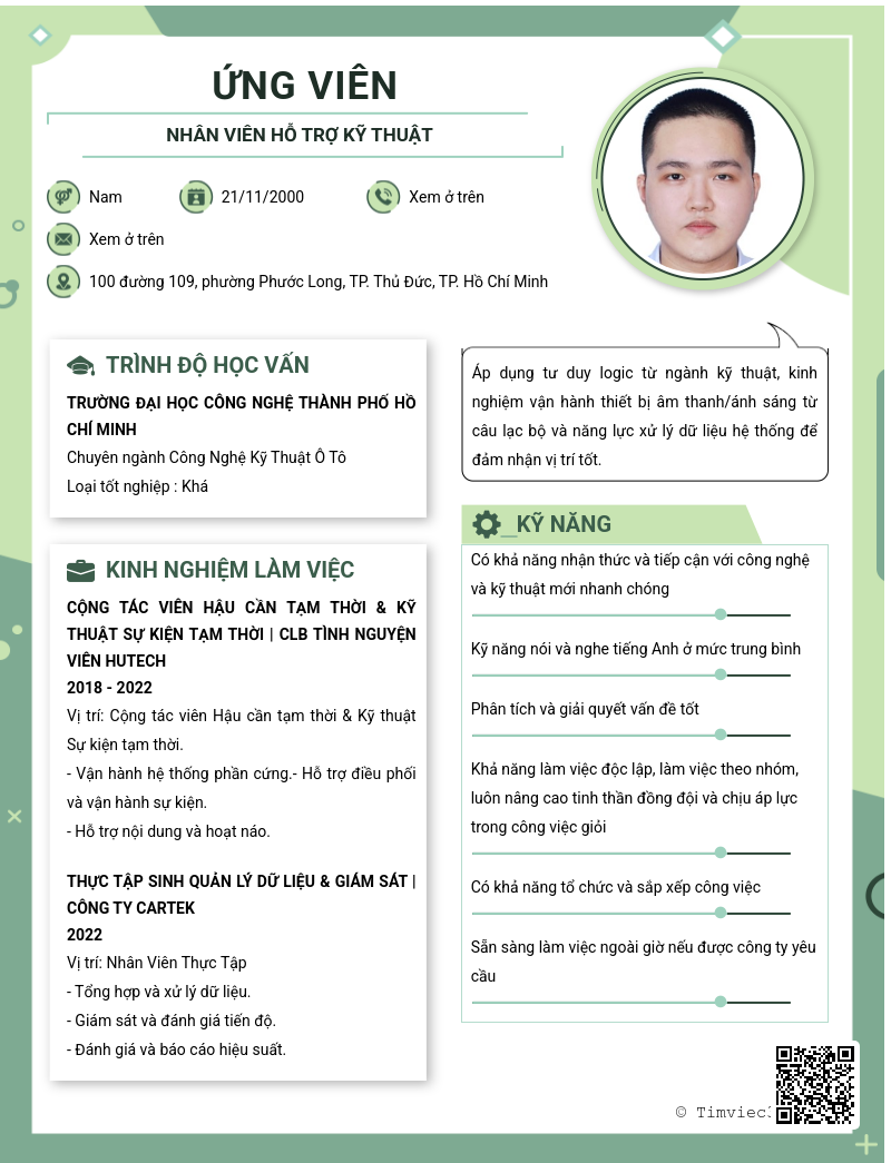 CV ứng viên