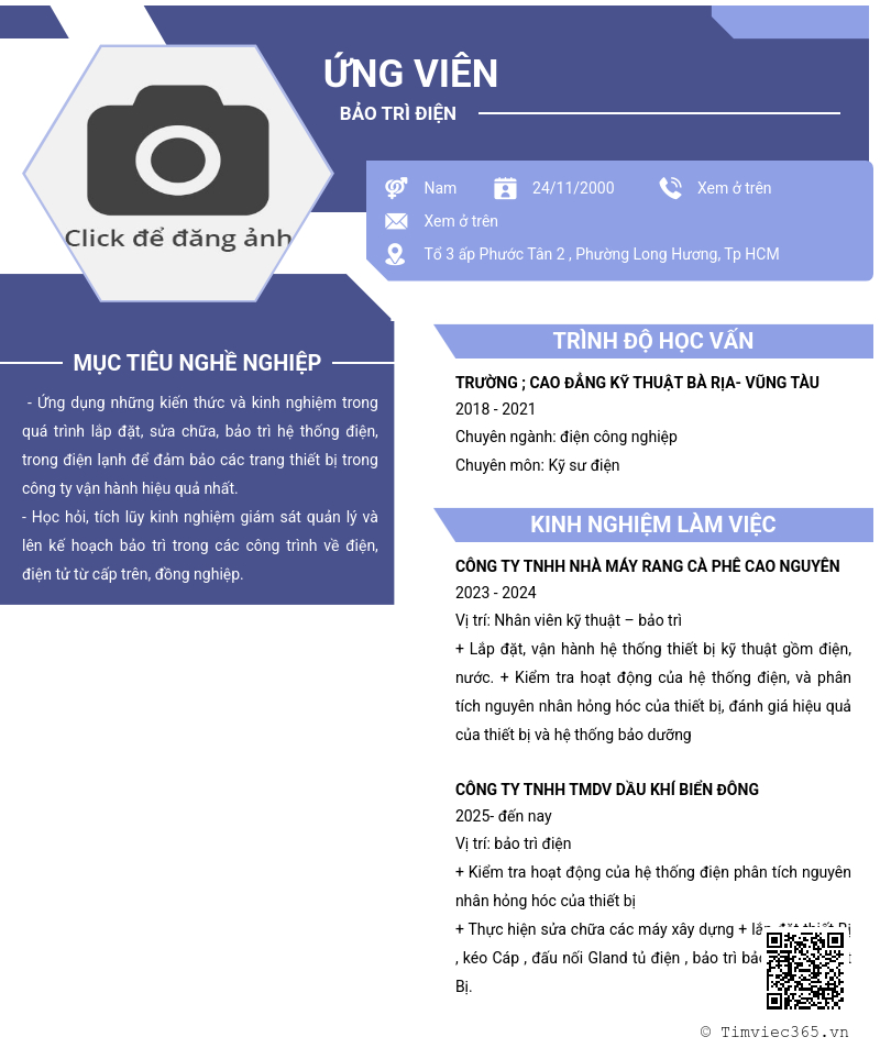 CV ứng viên