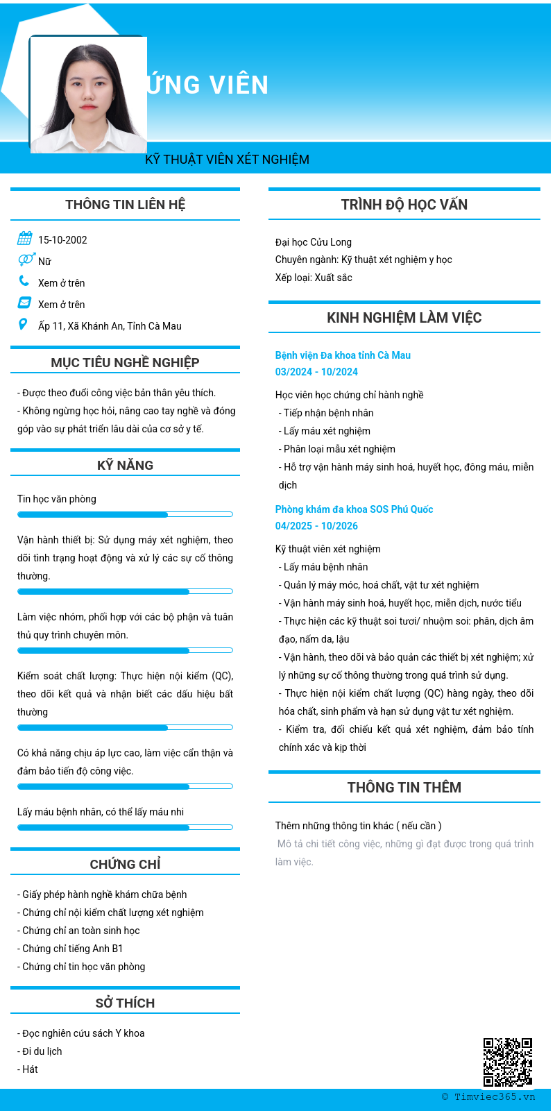 CV ứng viên