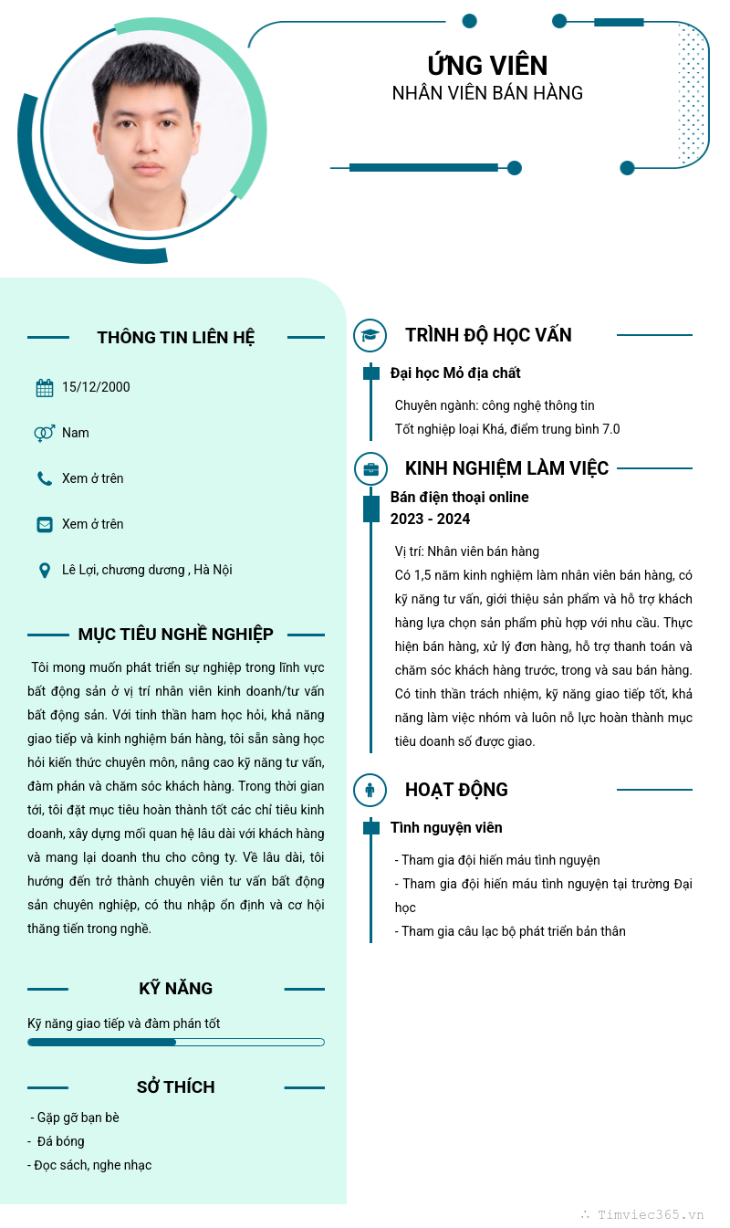 CV ứng viên