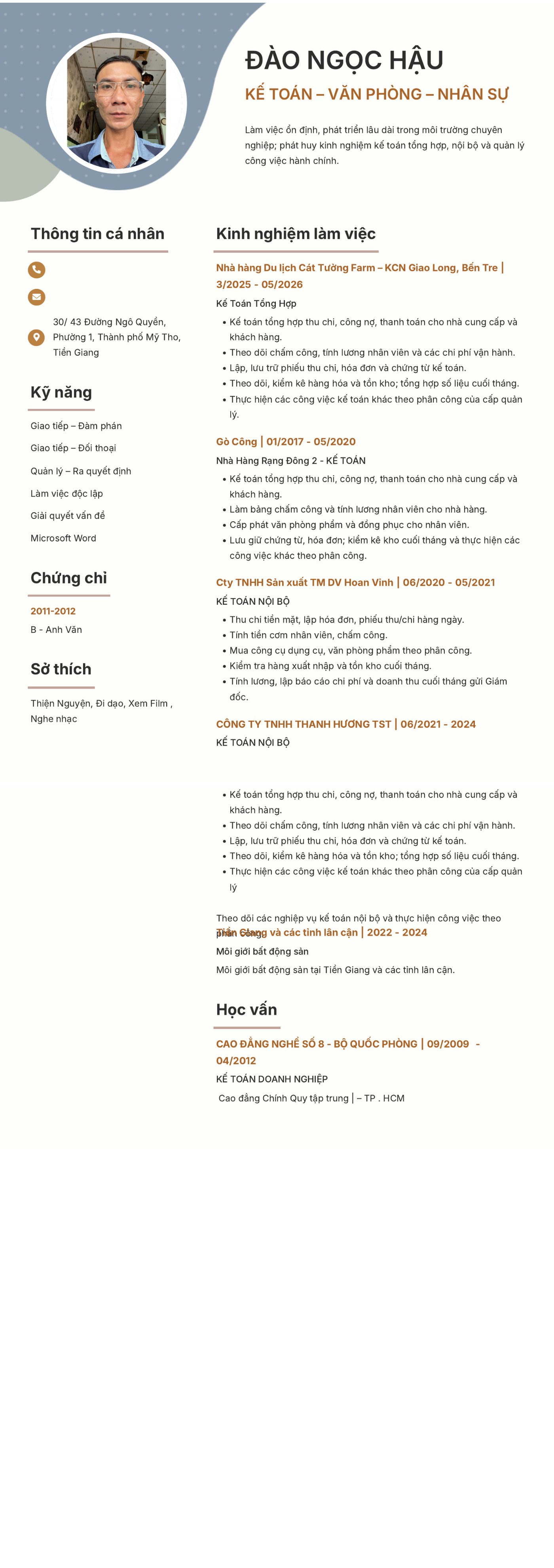 CV ứng viên