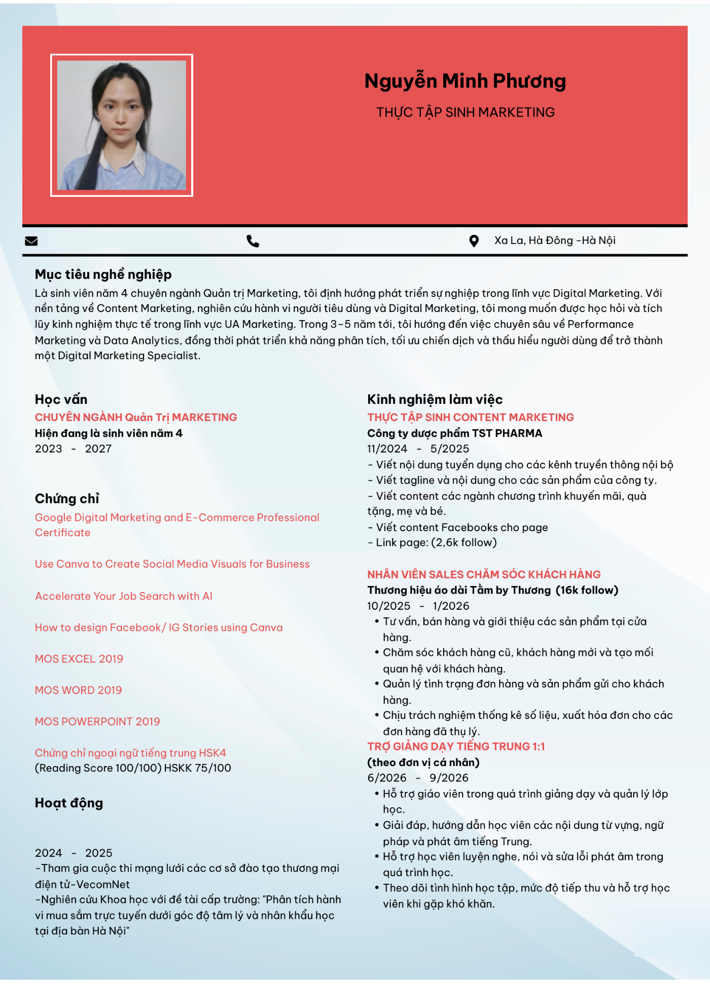 CV ứng viên