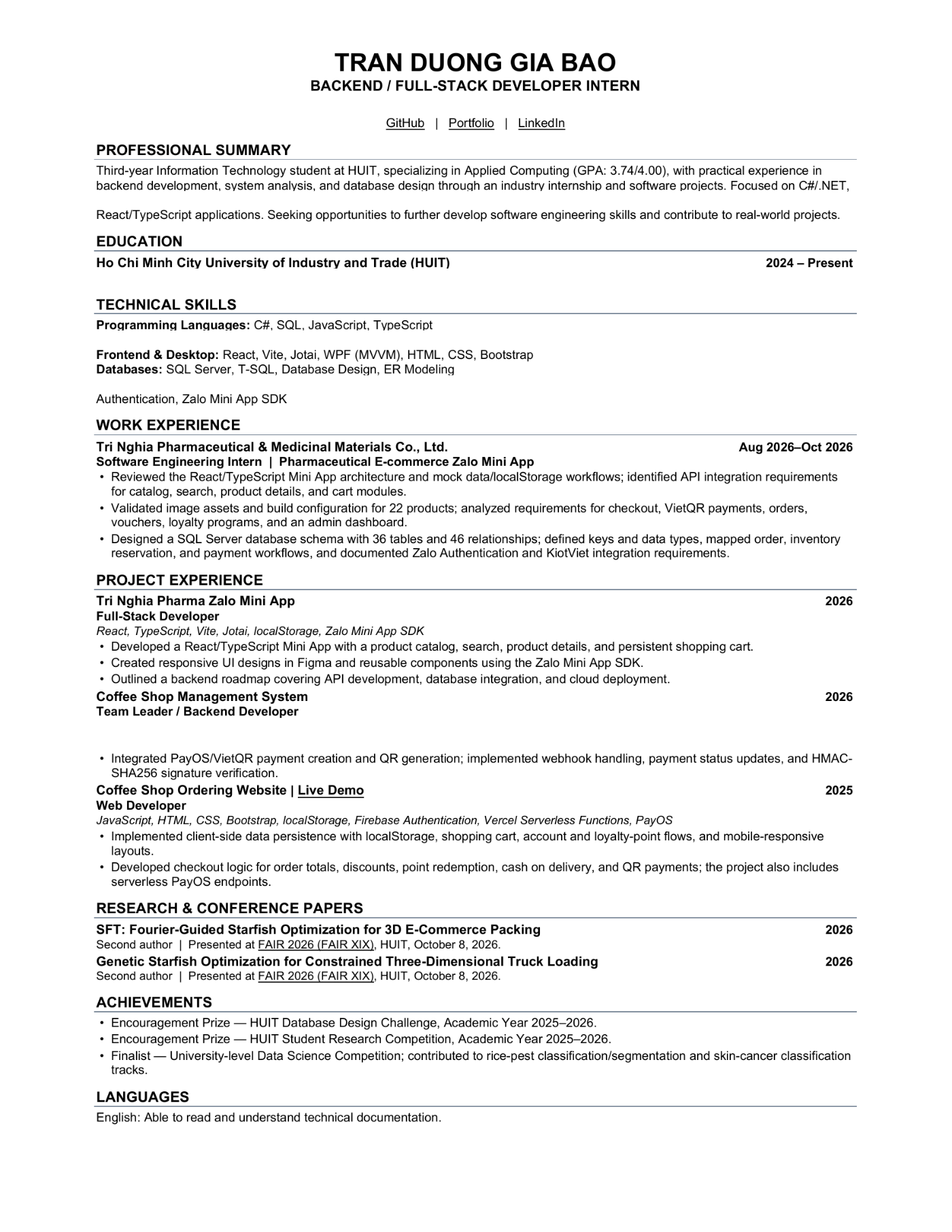 CV ứng viên