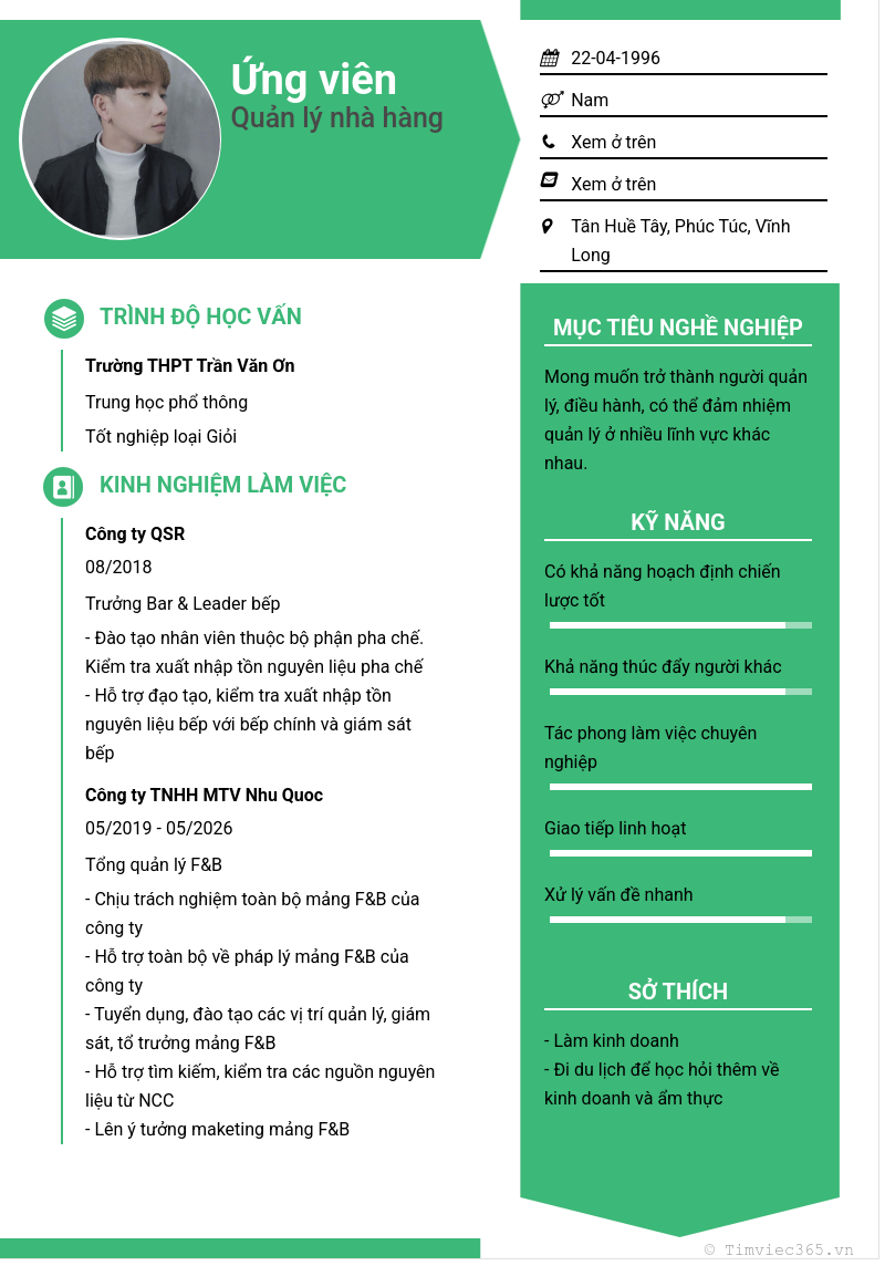 CV ứng viên