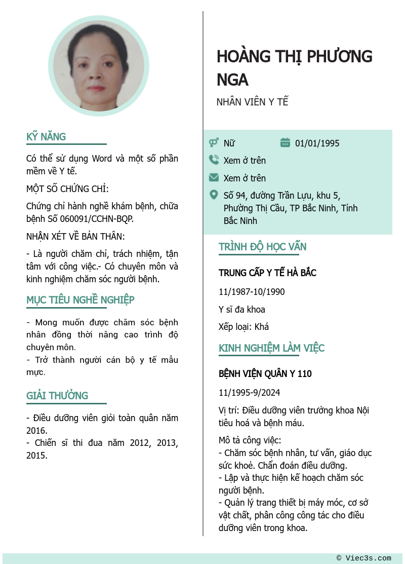 CV ứng viên