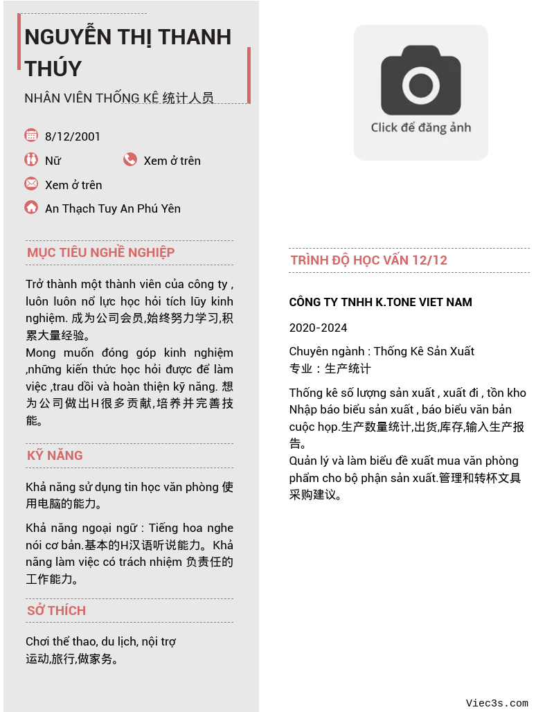 CV ứng viên