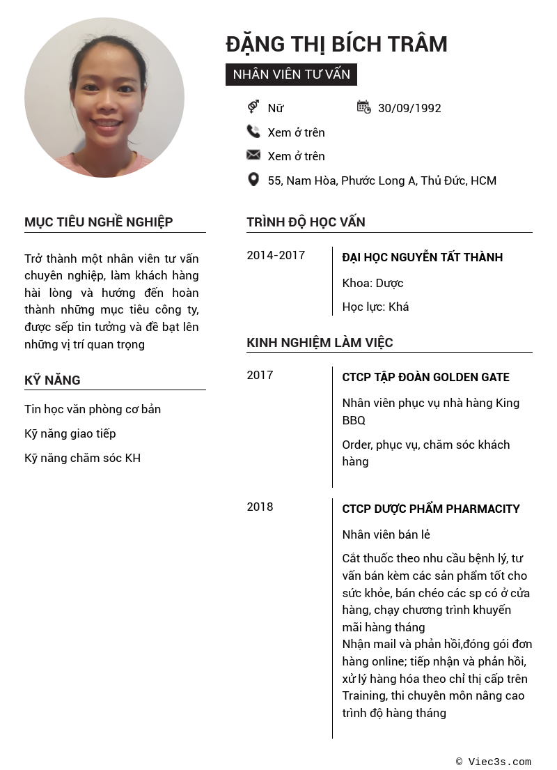 CV ứng viên