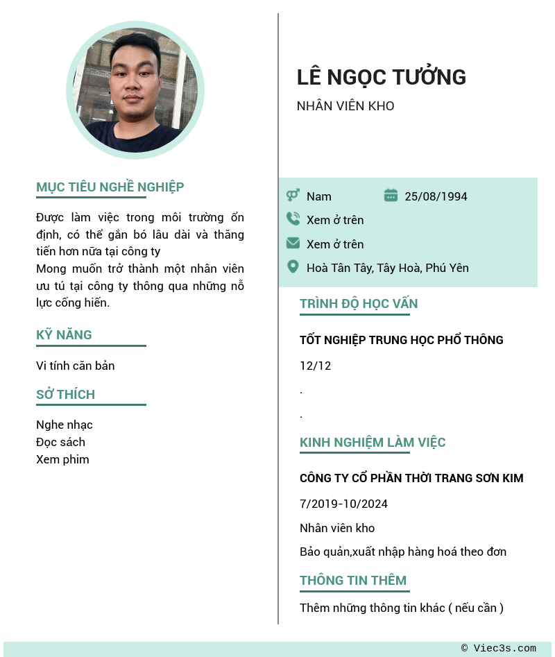 CV ứng viên