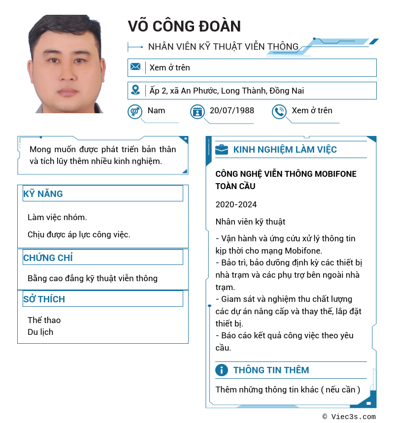 CV ứng viên