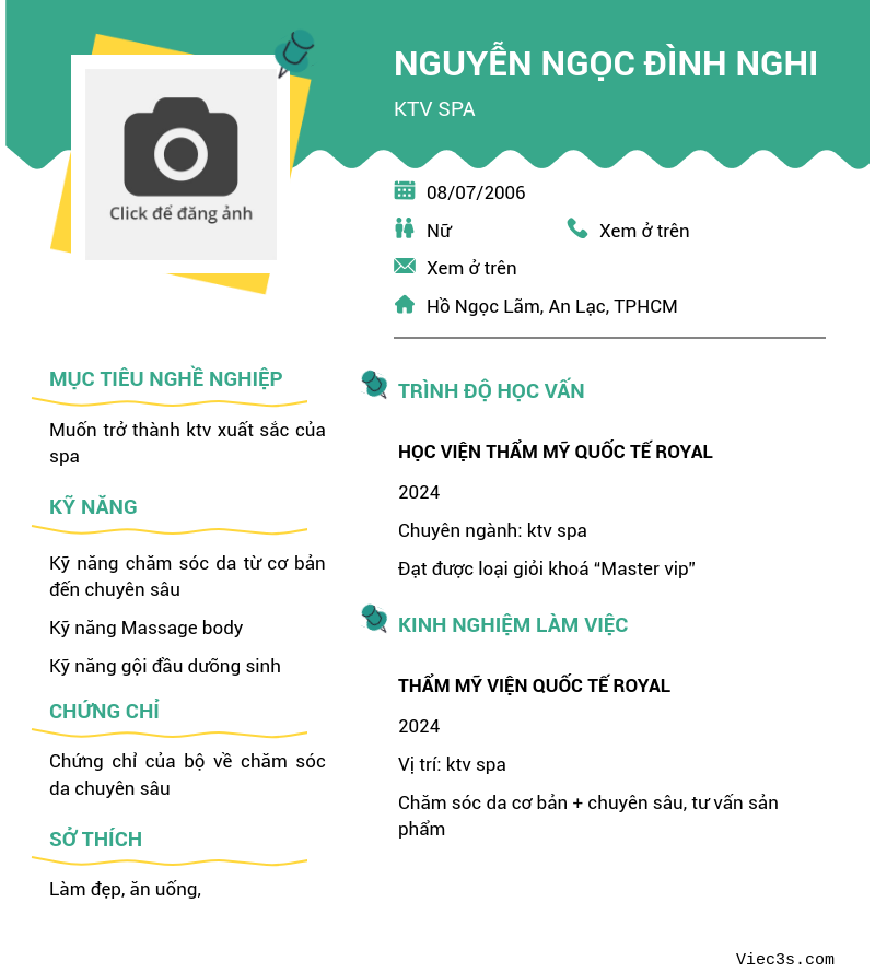 CV ứng viên