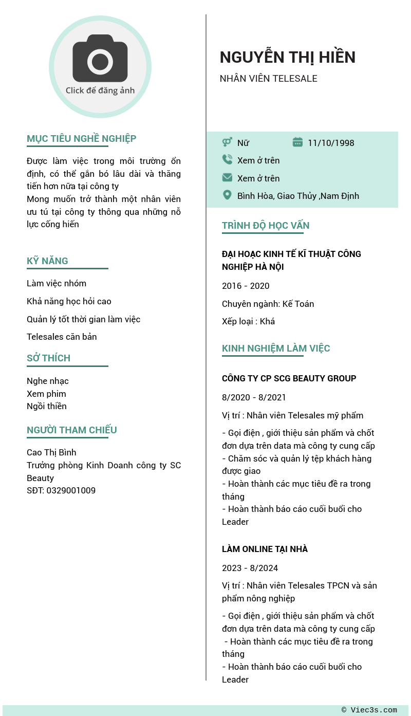 CV ứng viên