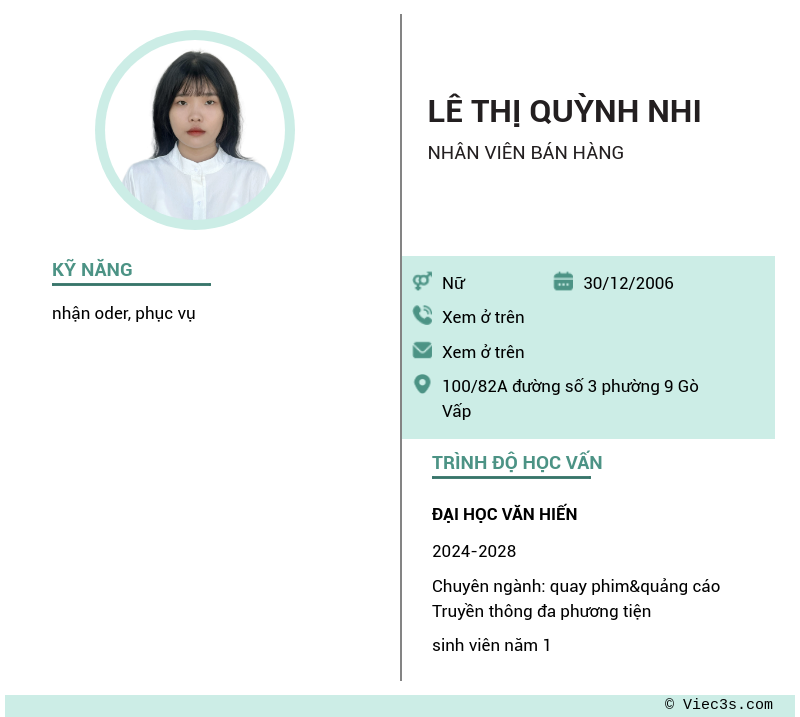 CV ứng viên